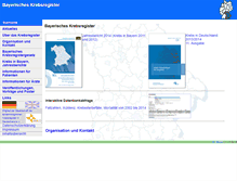 Tablet Screenshot of krebsregister-bayern.de